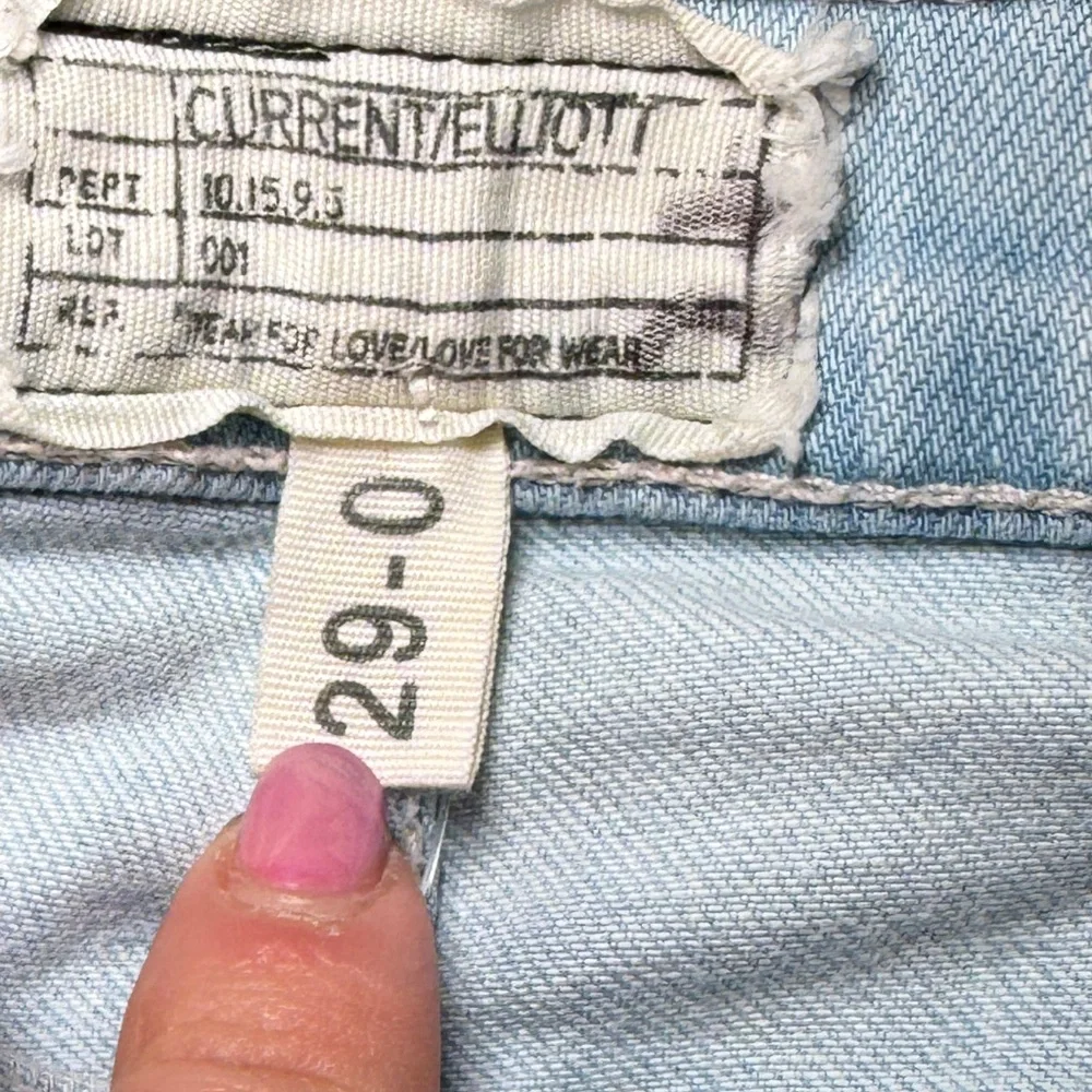 Current Elliott Womens Stiletto Jeans Mid Day Destroy size 29